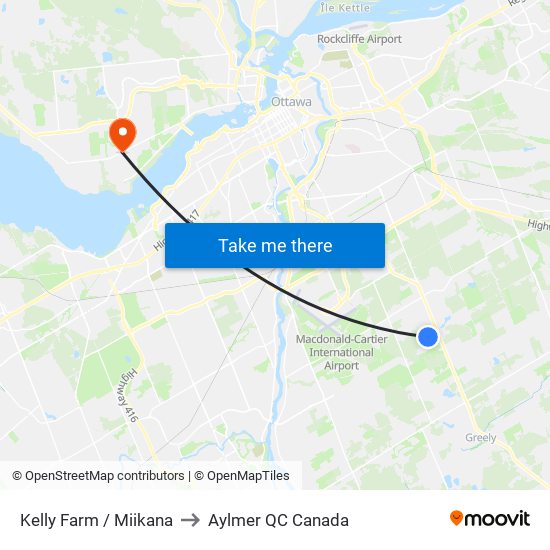 Kelly Farm / Miikana to Aylmer QC Canada map