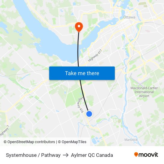 Systemhouse / Pathway to Aylmer QC Canada map