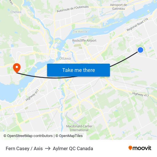 Fern Casey / Axis to Aylmer QC Canada map