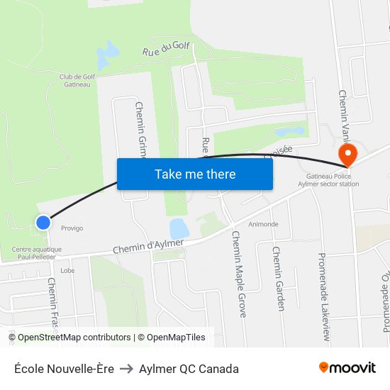 École Nouvelle-Ère to Aylmer QC Canada map