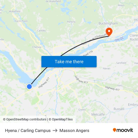 Hyena / Carling Campus to Masson Angers map