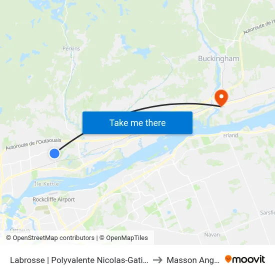Labrosse | Polyvalente Nicolas-Gatineau to Masson Angers map