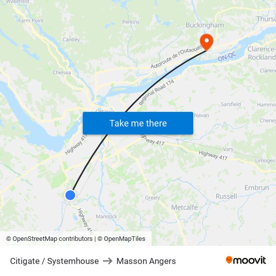 Citigate / Systemhouse to Masson Angers map