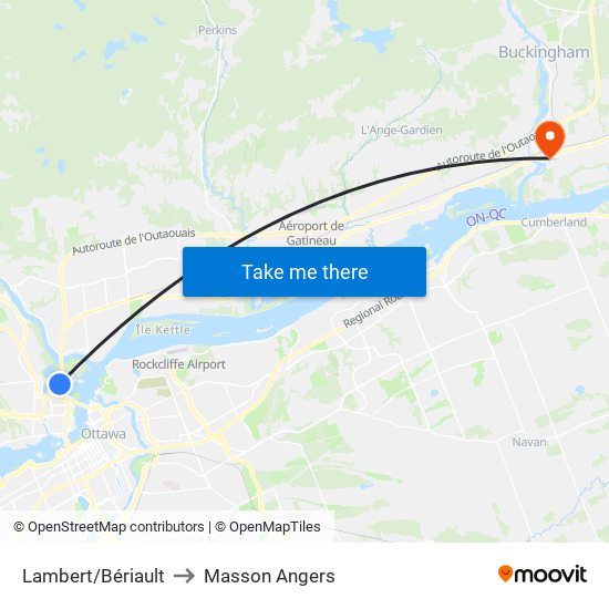 Lambert/Bériault to Masson Angers map