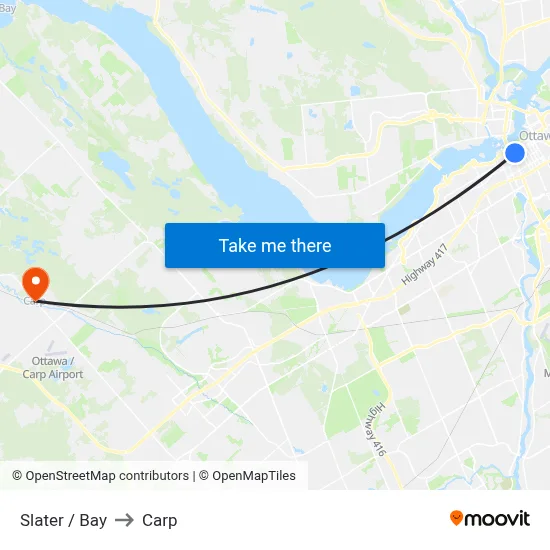 Slater / Bay to Carp map