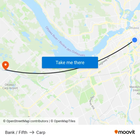 Bank / Fifth to Carp map