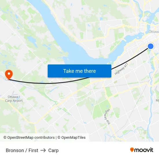 Bronson / First to Carp map