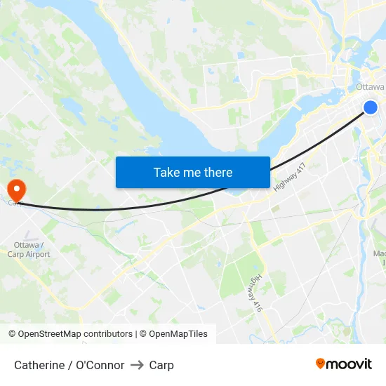 Catherine / O'Connor to Carp map