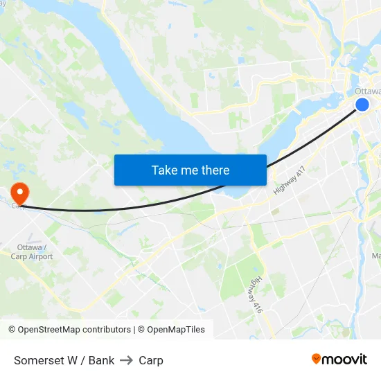 Somerset W / Bank to Carp map