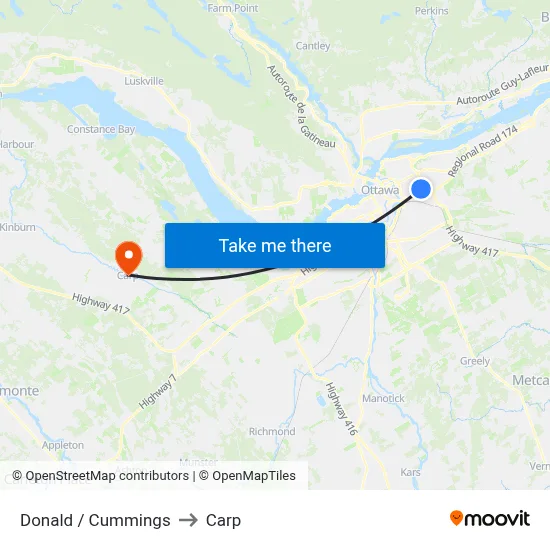 Donald / Cummings to Carp map