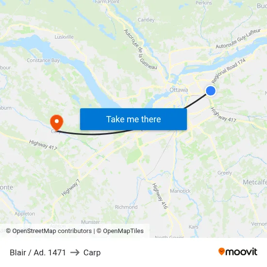 Blair / Ad. 1471 to Carp map