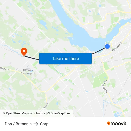 Don / Britannia to Carp map