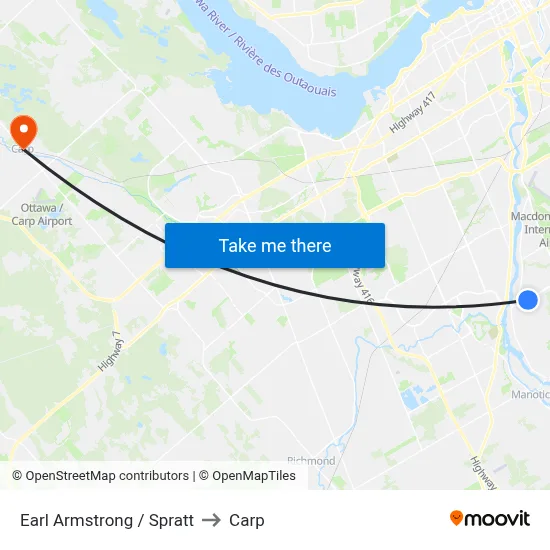 Earl Armstrong / Spratt to Carp map