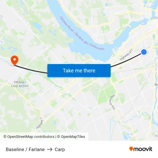 Baseline / Farlane to Carp map
