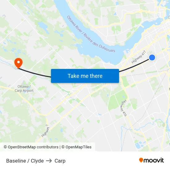 Baseline / Clyde to Carp map
