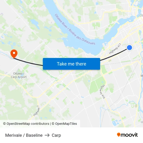 Merivale / Baseline to Carp map