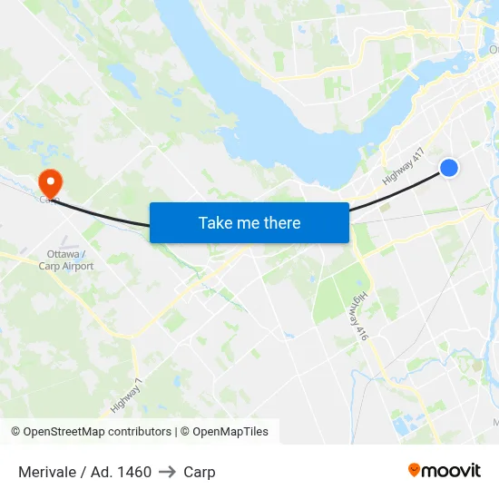 Merivale / Ad. 1460 to Carp map