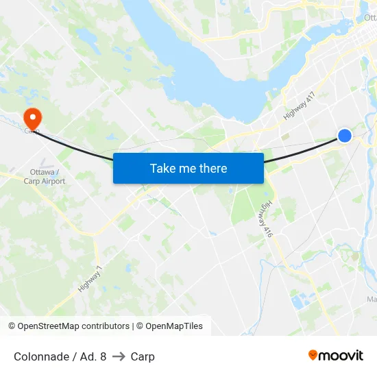 Colonnade / Ad. 8 to Carp map