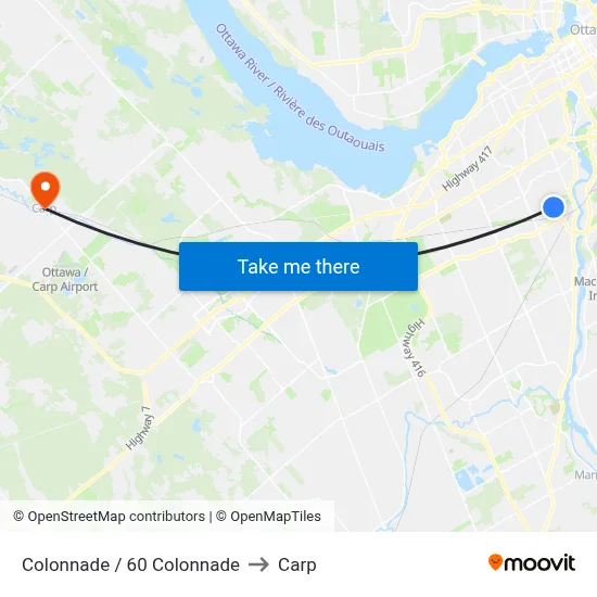 Colonnade / 60 Colonnade to Carp map