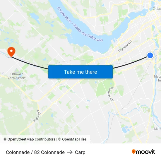 Colonnade / 82 Colonnade to Carp map