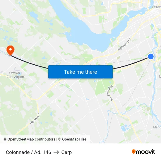 Colonnade / Ad. 146 to Carp map