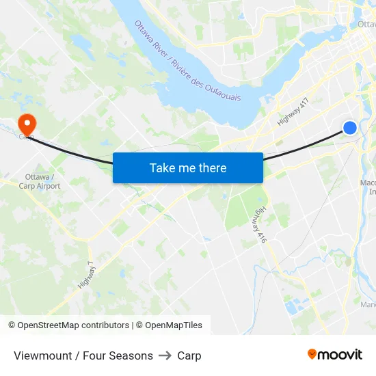 Viewmount / Four Seasons to Carp map