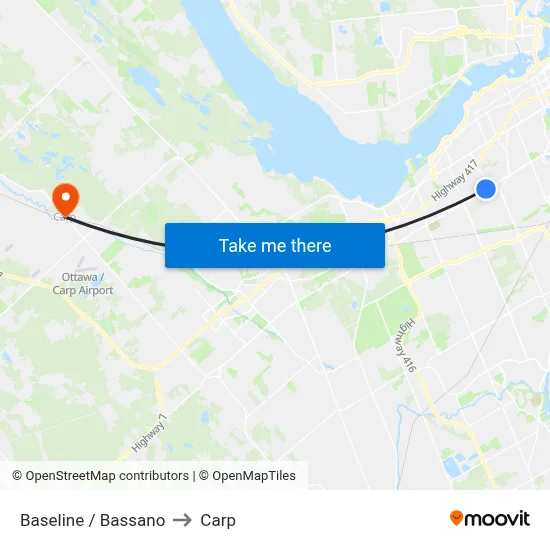 Baseline / Bassano to Carp map