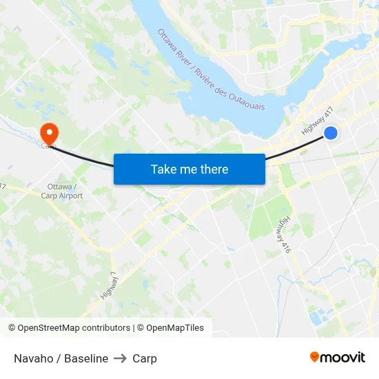 Navaho / Baseline to Carp map