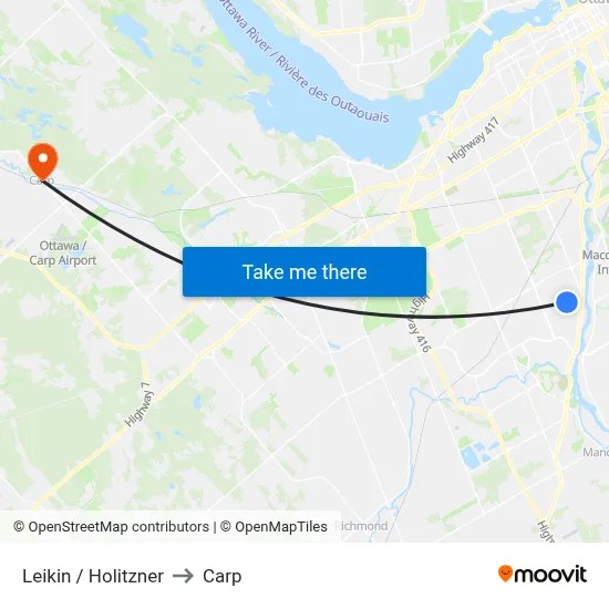 Leikin / Holitzner to Carp map