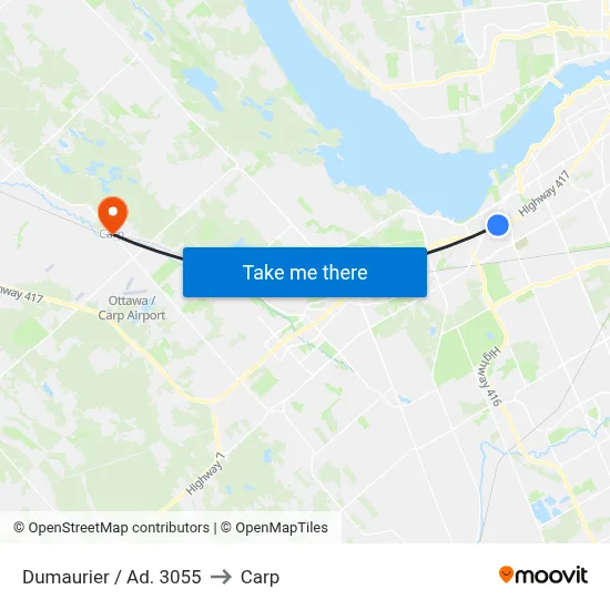 Dumaurier / Ad. 3055 to Carp map