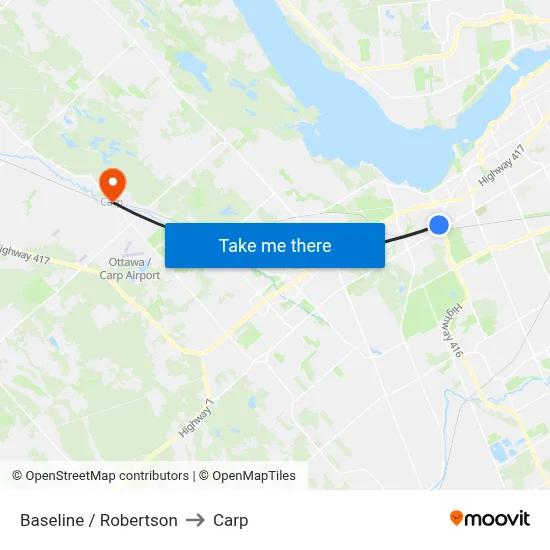 Baseline / Robertson to Carp map