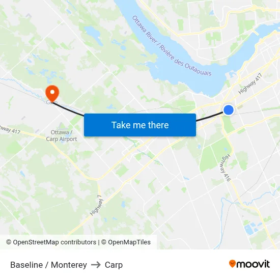 Baseline / Monterey to Carp map