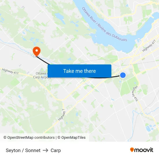 Seyton / Sonnet to Carp map