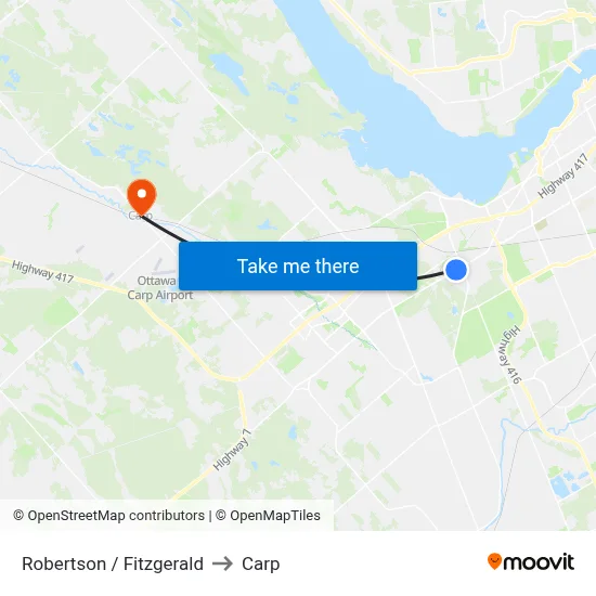 Robertson / Fitzgerald to Carp map