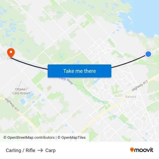 Carling / Rifle to Carp map