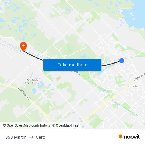 360 March to Carp map