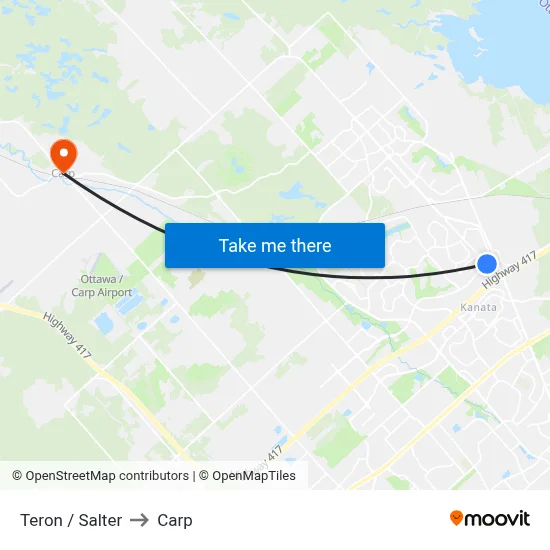 Teron / Salter to Carp map