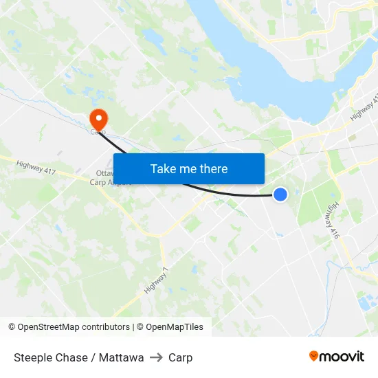 Steeple Chase / Mattawa to Carp map