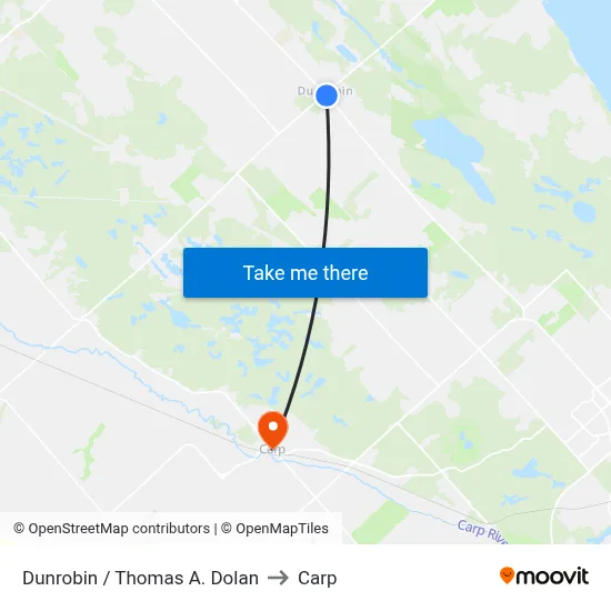 Dunrobin / Thomas A. Dolan to Carp map
