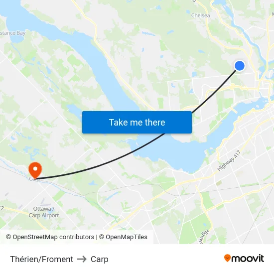 Thérien/Froment to Carp map