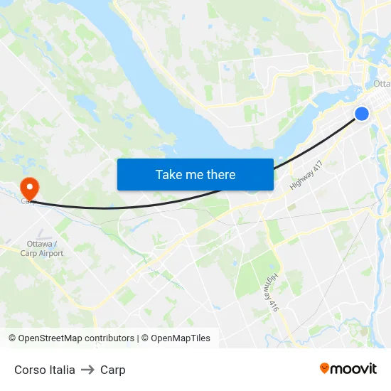 Corso Italia to Carp map