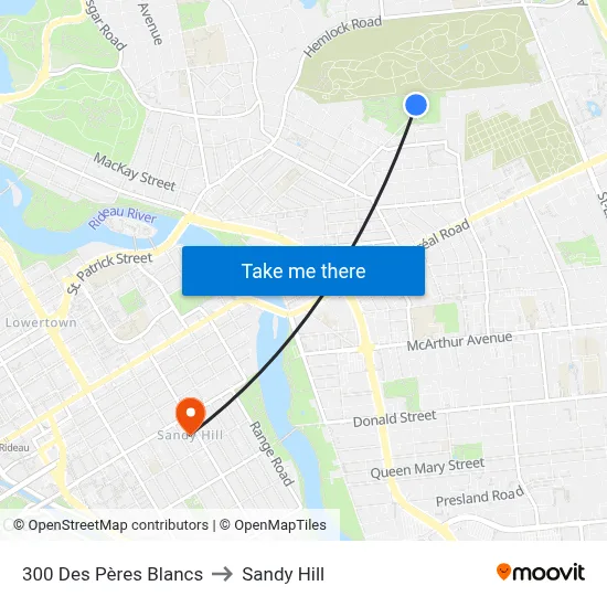 300 Des Pères Blancs to Sandy Hill map