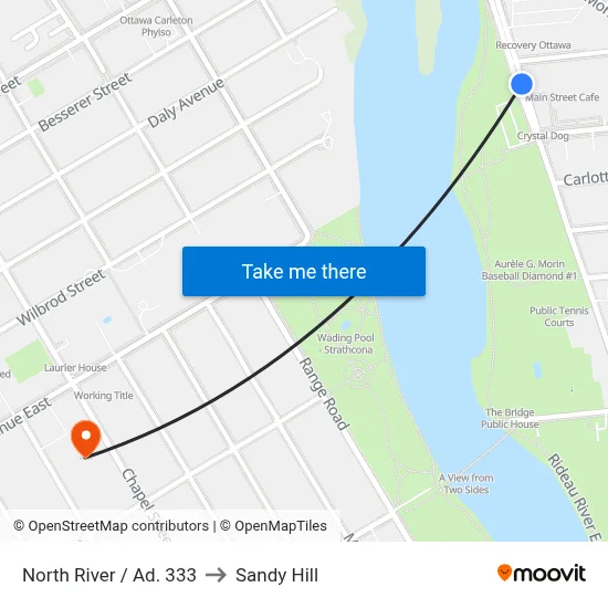 North River / Ad. 333 to Sandy Hill map