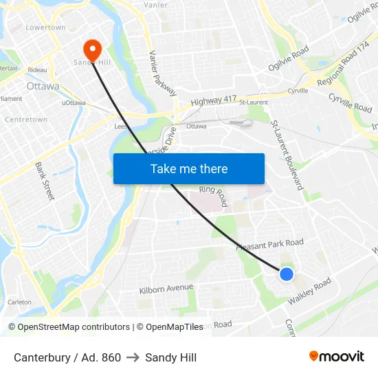 Canterbury / Ad. 860 to Sandy Hill map