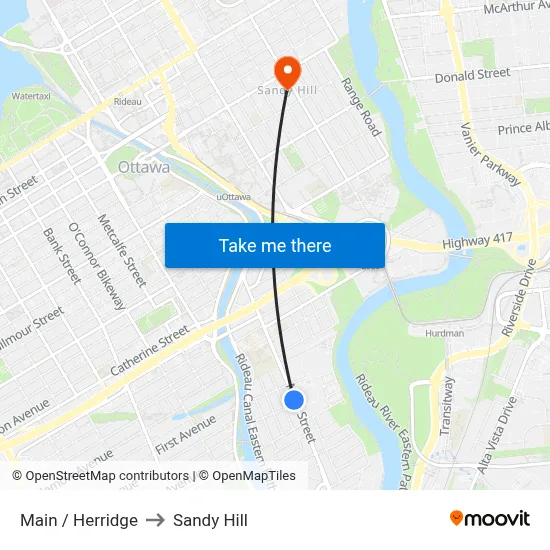 Main / Herridge to Sandy Hill map