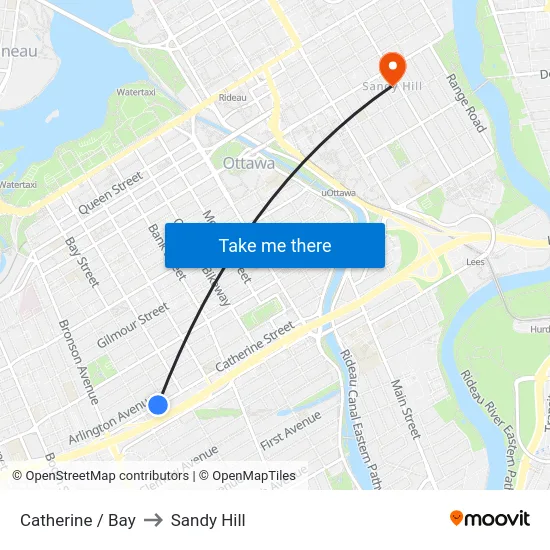 Catherine / Bay to Sandy Hill map