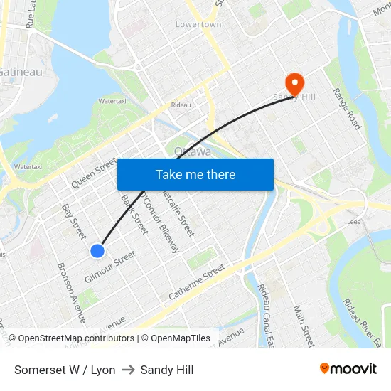 Somerset W / Lyon to Sandy Hill map