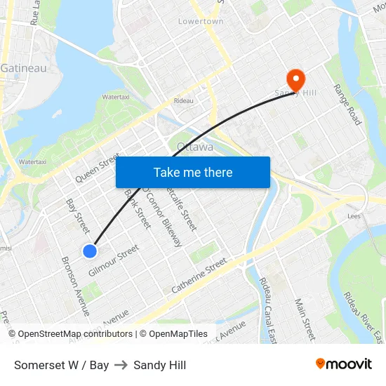 Somerset W / Bay to Sandy Hill map