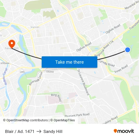 Blair / Ad. 1471 to Sandy Hill map