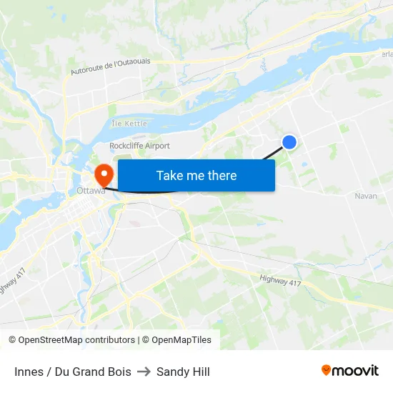 Innes / Du Grand Bois to Sandy Hill map